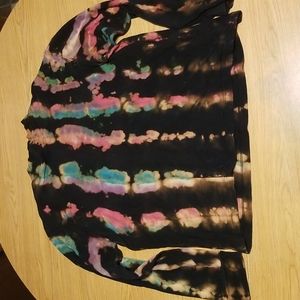 Striped Mockneck Longsleeve Black Shirt